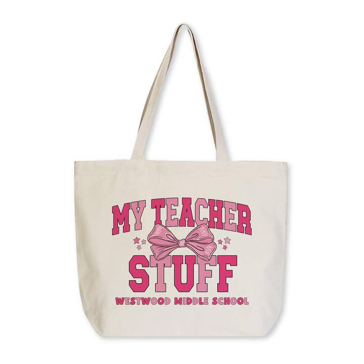 Tote Bag: Classroom Coquette My Teacher Stuff for wholesale by Love Local