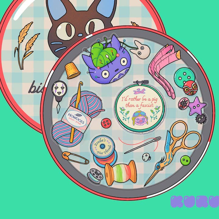 Ghibli Sewing Sticker Sheet for wholesale by kuru731