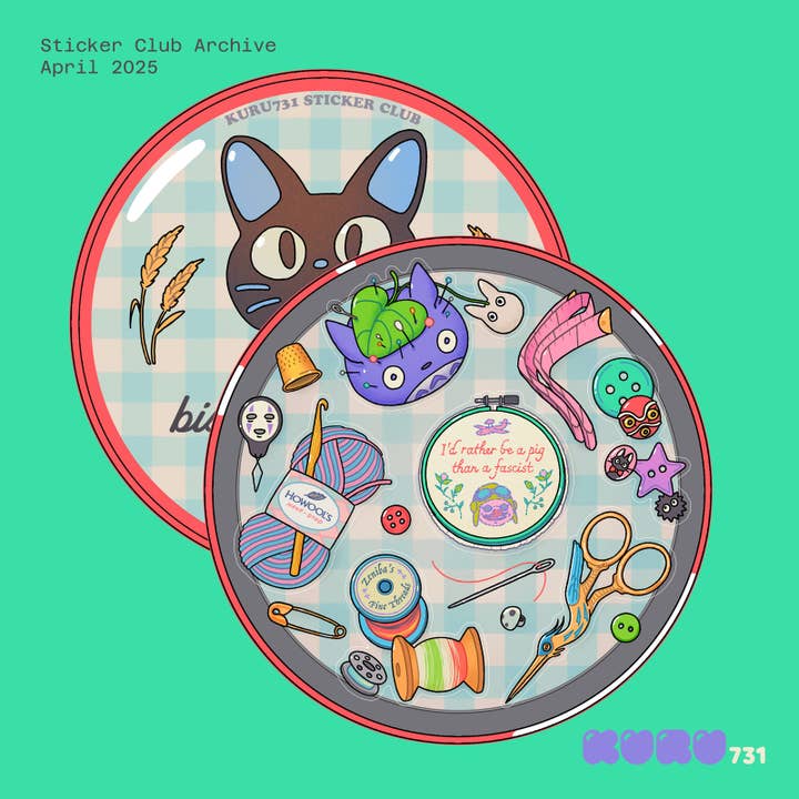 Ghibli Sewing Sticker Sheet for wholesale by kuru731