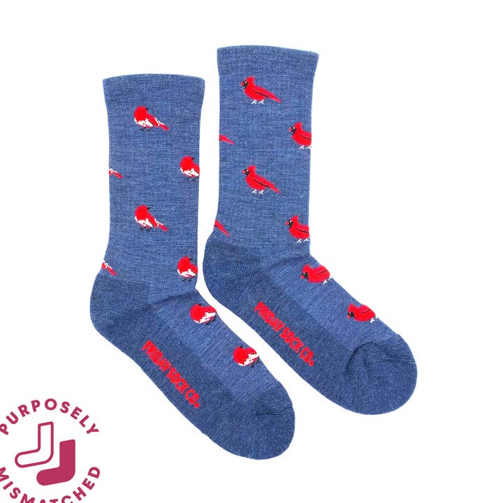 Friday Sock Co. – wholesale Socks – Women's – Women's Cardinal & Robin Merino Wool Socks