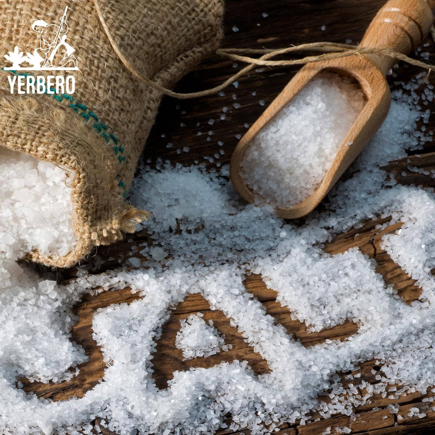 YERBERO - Wholesale Salt - Yerbero - Premium Colima Sea Salt Unrefined (Multiple Sizes) | 100% All Natural Sea Salt, Gourmet Grade, Non GMO's. | Hand Harvested | Imported From Lagoon Cuyutlán “Tepalcates” Colima, Mexico.10