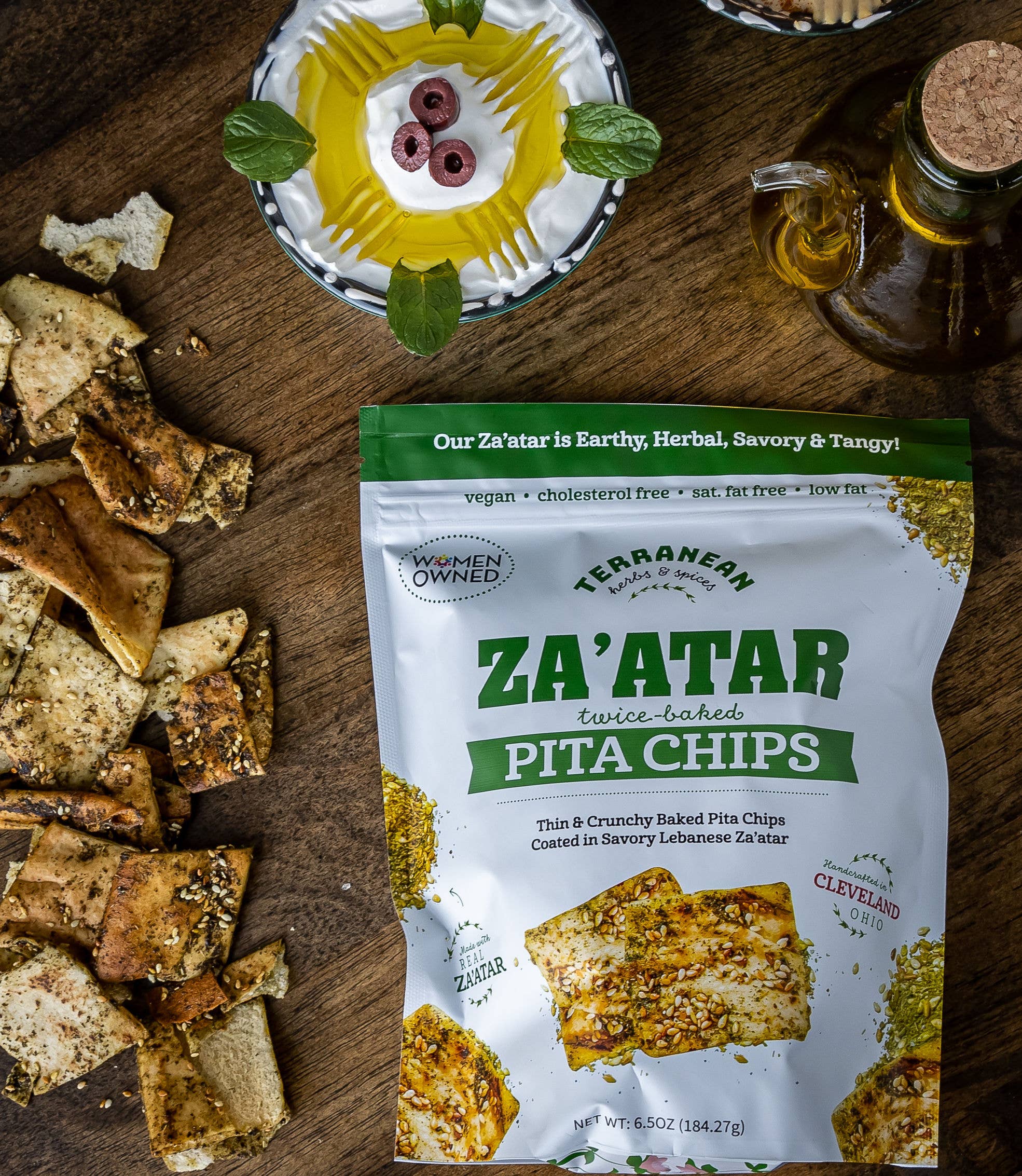 Terranean Herbs & Spices - Wholesale Chips - Za'atar Twice-Baked Pita Chips (6.5oz)6