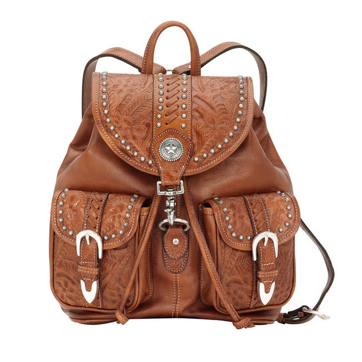 American West - Wholesale Backpack - Unisex - Classic Travel Drawstring Backpack with Front Pocket