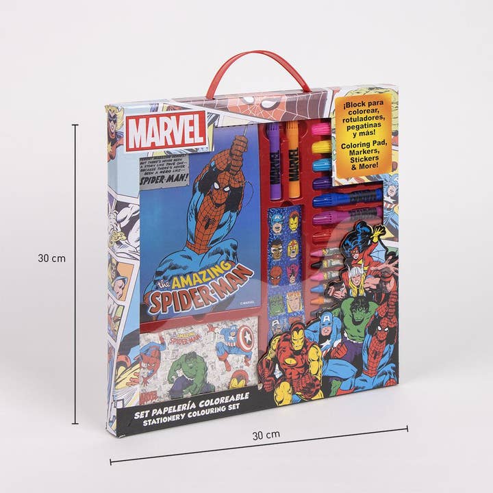 Mastoys, S.L. - Venta al por mayor Libro para colorear - Niños y bebés - SET PAPELERÍA COLOREABLE DISPLAY MARVEL - 2700001231