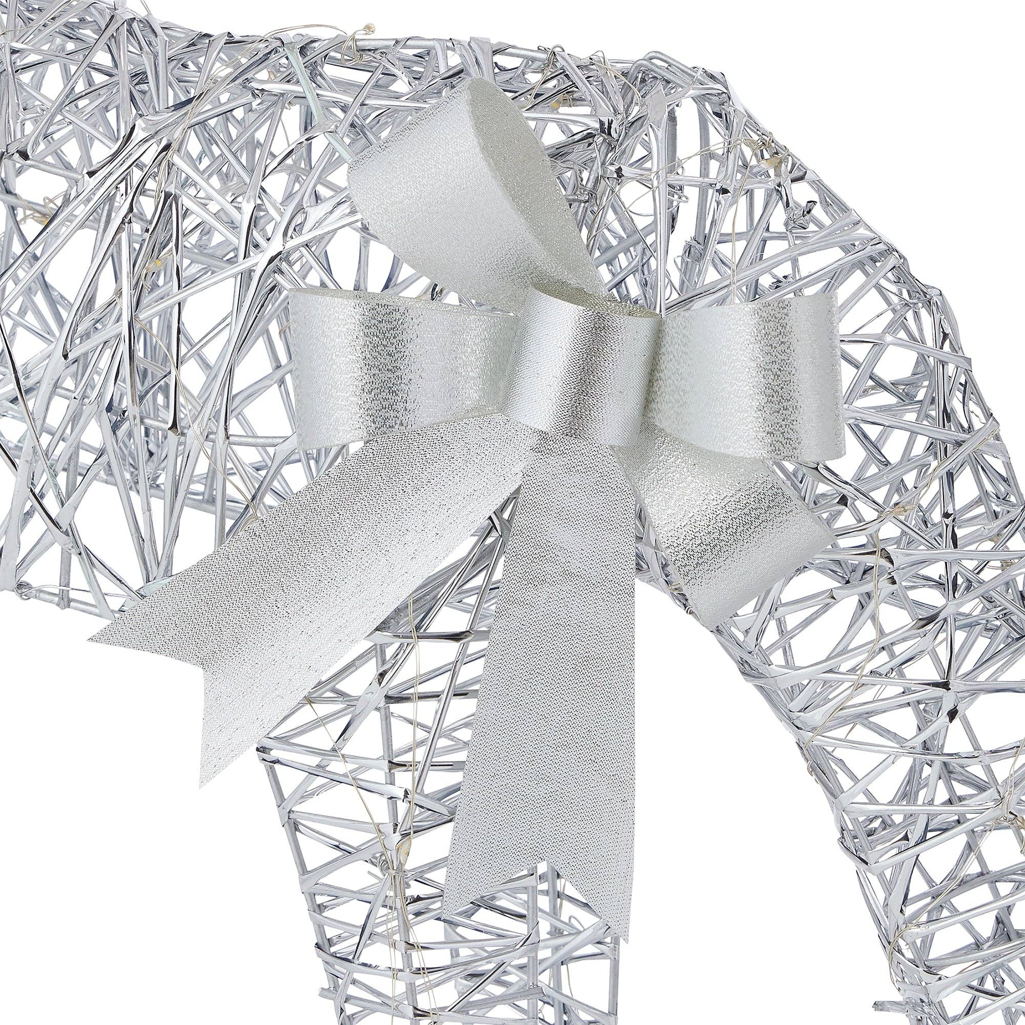 Seasonal LLC - Wholesale Christmas Decoration - Metallic Silver Reindeer with Warm White LED Lights (Plug In) Sold Separately8