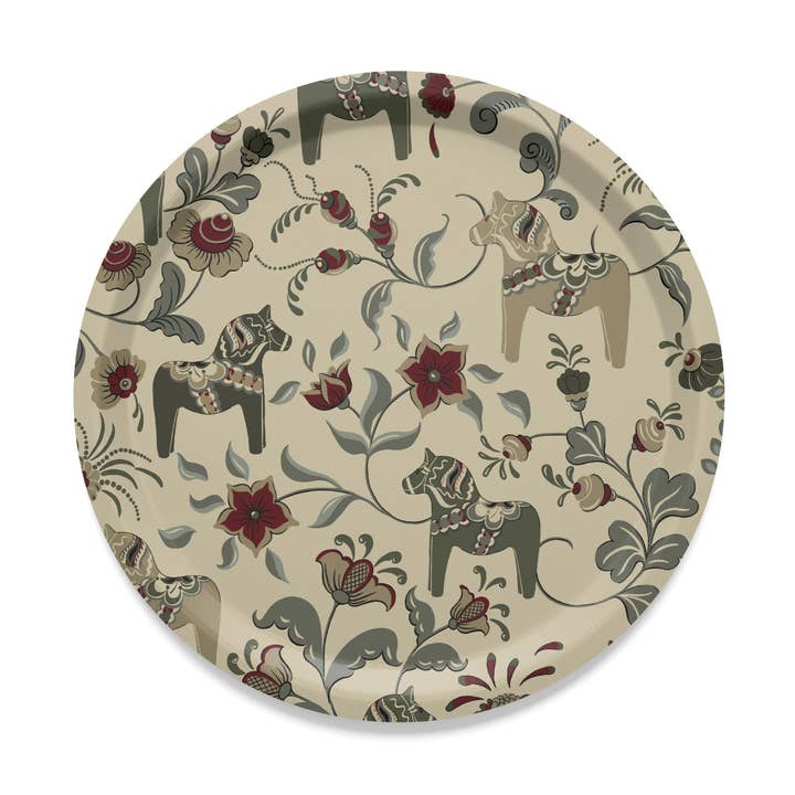 Leksand (Culla) Vassoio Rotondo Verde per la vendita all'ingrosso da parte di Arvidssons Textil