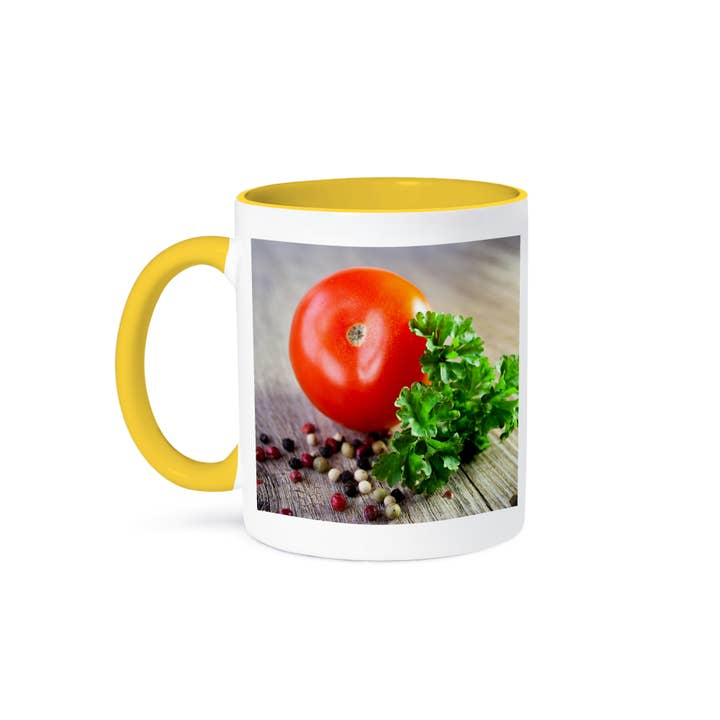 3dRose - Wholesale Coffee Mug - 3dRose, Tomato in the Kitchen with Salad and Pepper, Mug