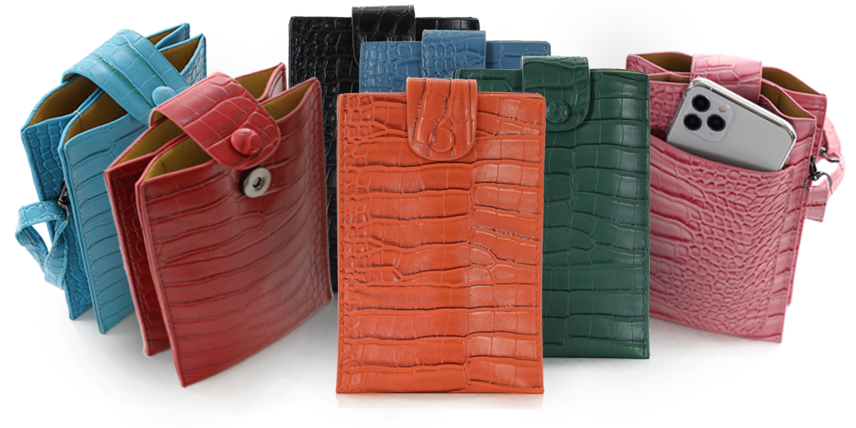 22 Tote - Wholesale Phone Wallet - Women's - Vegan Alligator Cell Phone Crossbody Bag5