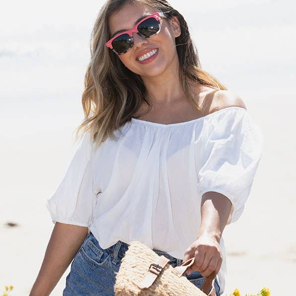 Blue Planet Eco-Eyewear - Wholesale Sunglasses – Unisex - BP19633 - Dylan - Coral / Smoke1