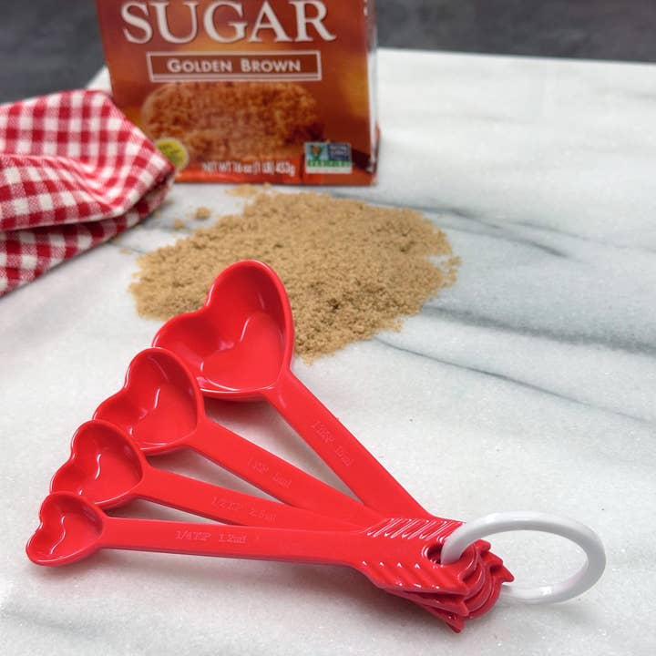 Supreme Housewares - Wholesale Measuring Spoon - 4-Piece Heart Melamine Measuring Spoon1
