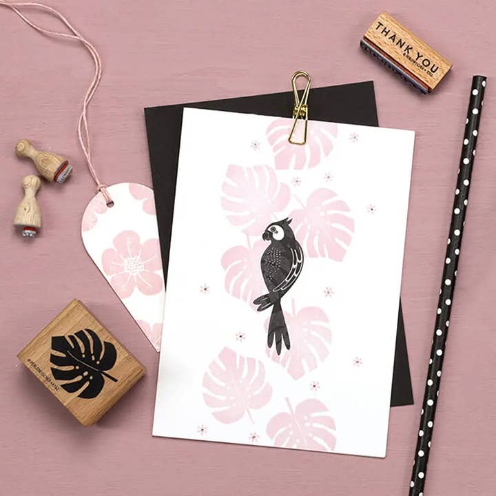 Perlenfischer - Wholesale Rubber/Decorative Stamp - 5x Stamp | Monstera Leaf2