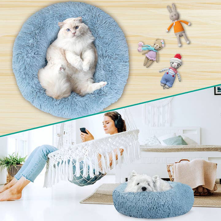PetAmi - Wholesale Pet bed – Cat/dog - Fluffy Calming Donut Pet Bed20