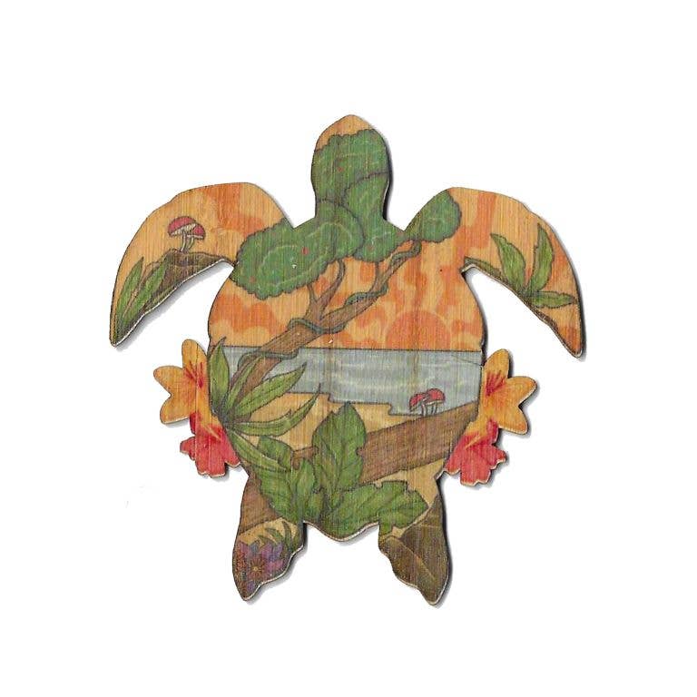 Bamboo Wood Stickers – Großhandel Aufkleber – Tropisches Honu1