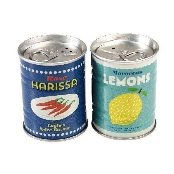Tin Salt And Pepper Shakers - Lemons And Harissa for wholesale by Rex B2B - UK