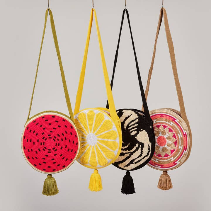 Bolsas Tropical Vibes | Mala a Tiracolo de Verão | Arredondada L por atacado de Colorful 4U