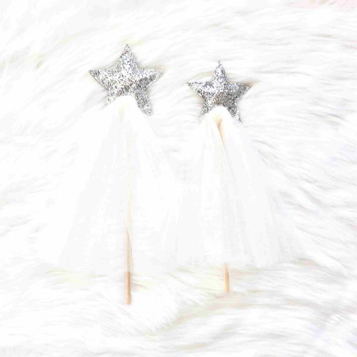Bailey & Ava - Wholesale Toy Wand - Kids - Sparkle Magic Wand - Silver/White - Wholesale
