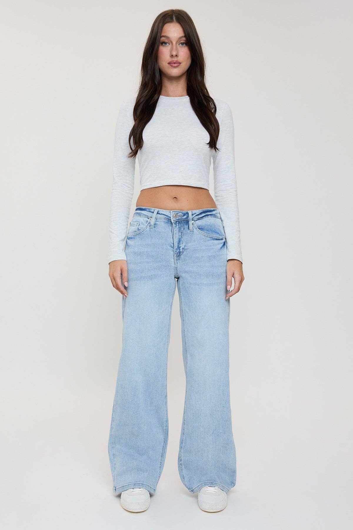 YMI - Wholesale Jeans - Dames - Luxe Bella Wijde Pijpen Jeans-P4416014