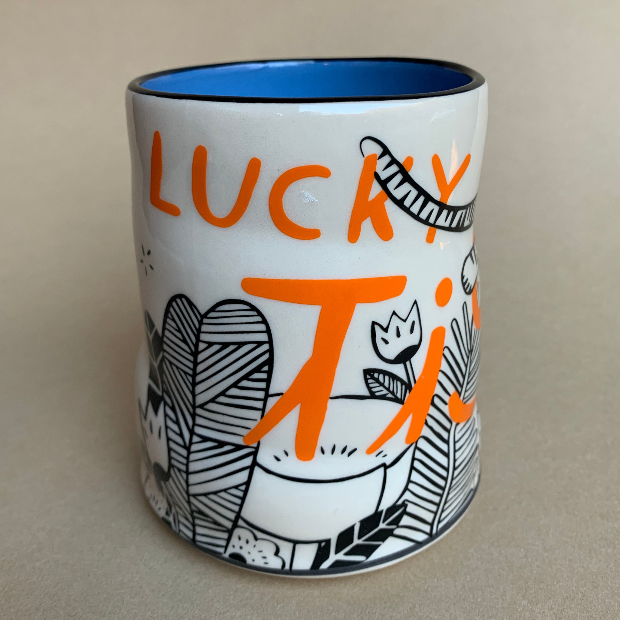 The Bowl Maker - Wholesale Coffee Mug - Lucky Tiger Cup - XLarge Ceramic Mug2