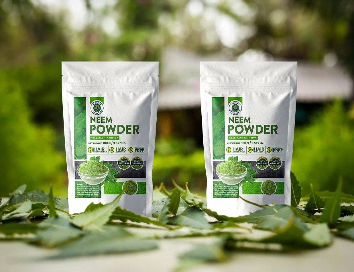 Henna Cosmetics Cypri - Wholesale Skincare Face Mask - Neem Powder (Azadirachta Indica) | 100 Grams (3.53 Oz.) | 100% Organic Supplement For Hair and Skin | Henna Cosmetics3