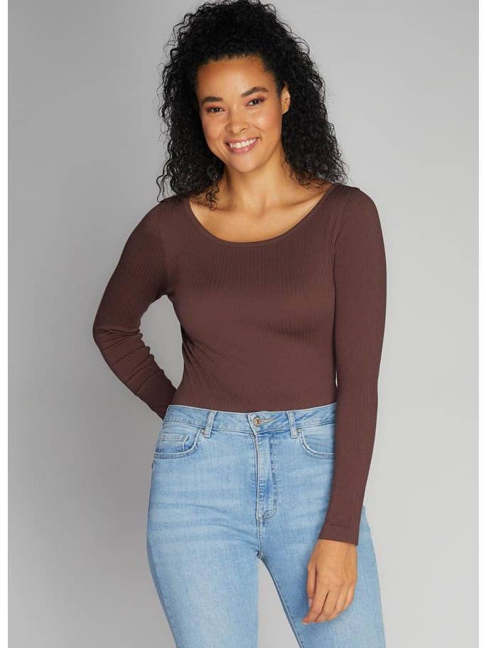 C'est Moi Clothing Co - Wholesale Knit Top - Women's - Seamless Rib Crew Neck Top- CERT1201