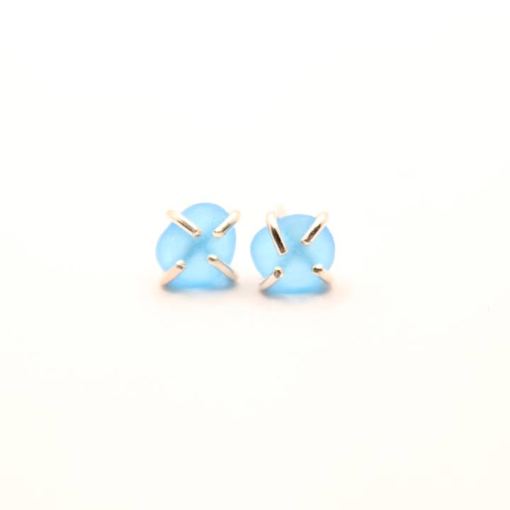 Esme - Wholesale Stud/Post Earrings - Sea Glass Stud Earrings4