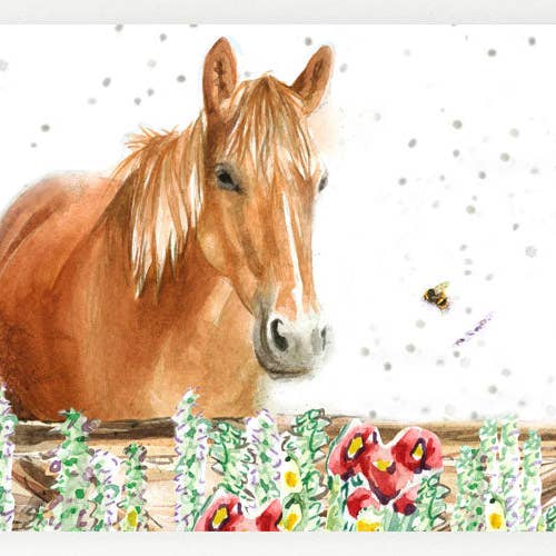 Ceramic Platter - Summer Horse for wholesale by Country Creation