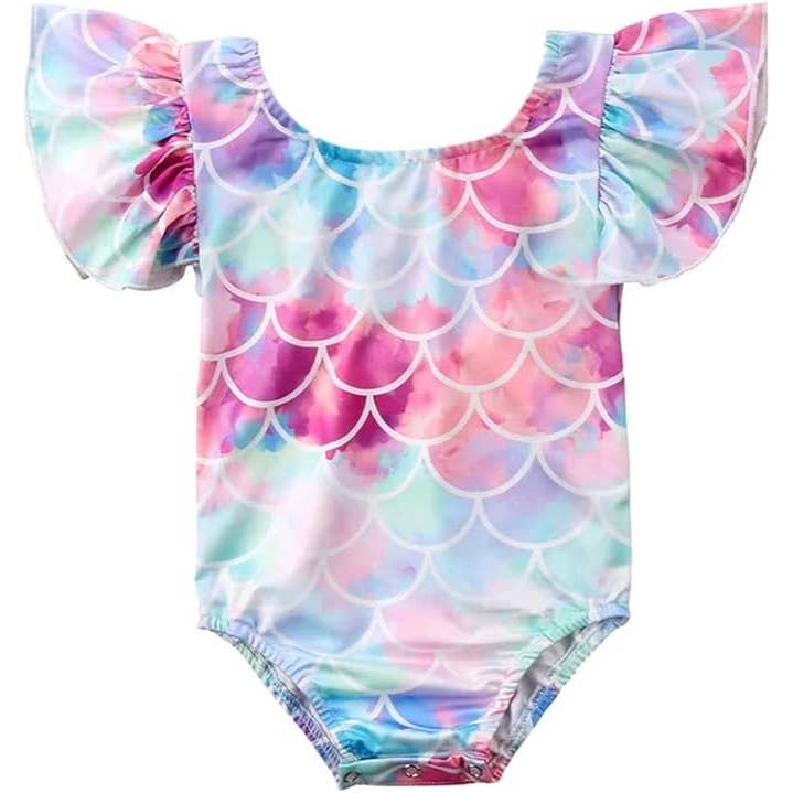 Maillot de bain une pièce pour fille tout-petit à motif sirène pour la vente par Fennco Styles