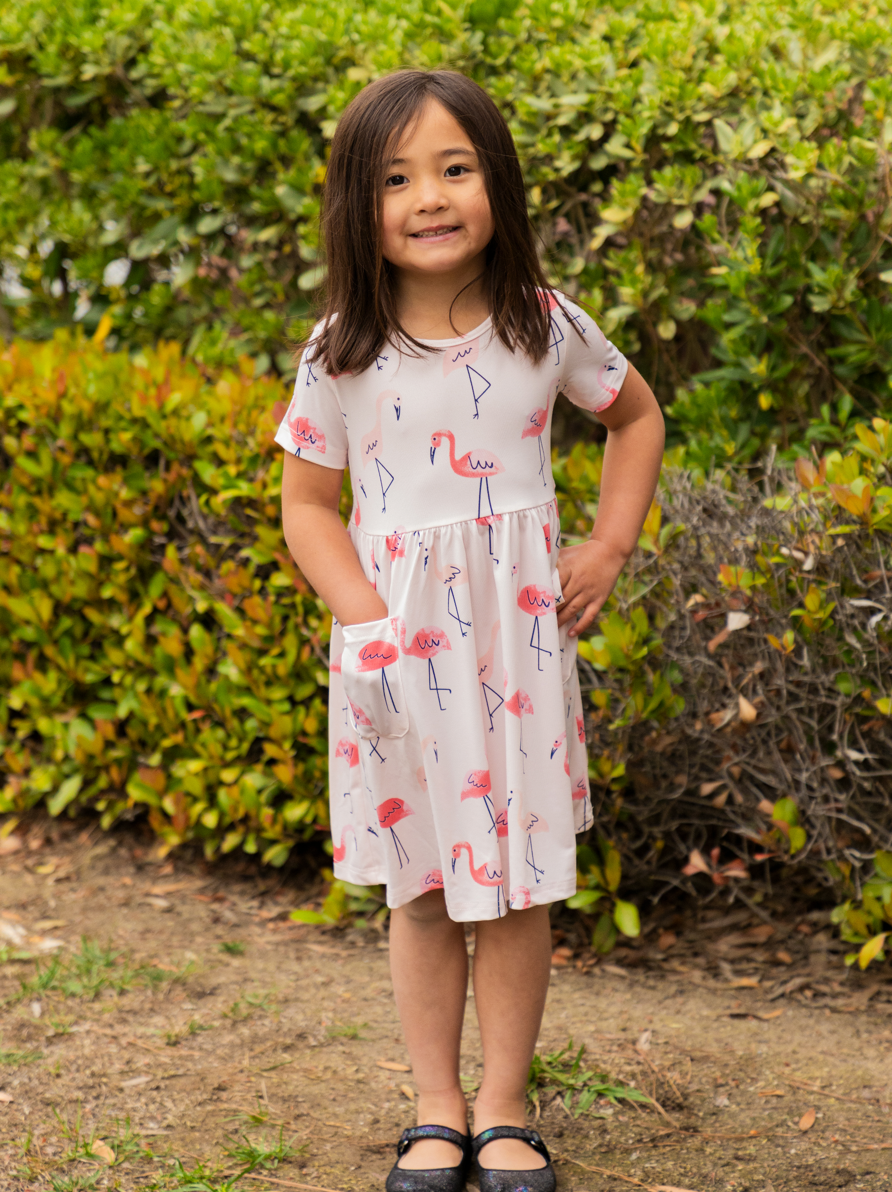 Tickled Teal - Wholesale Dress - Kids - Spring Pattern Little Girls Pocket Dress21