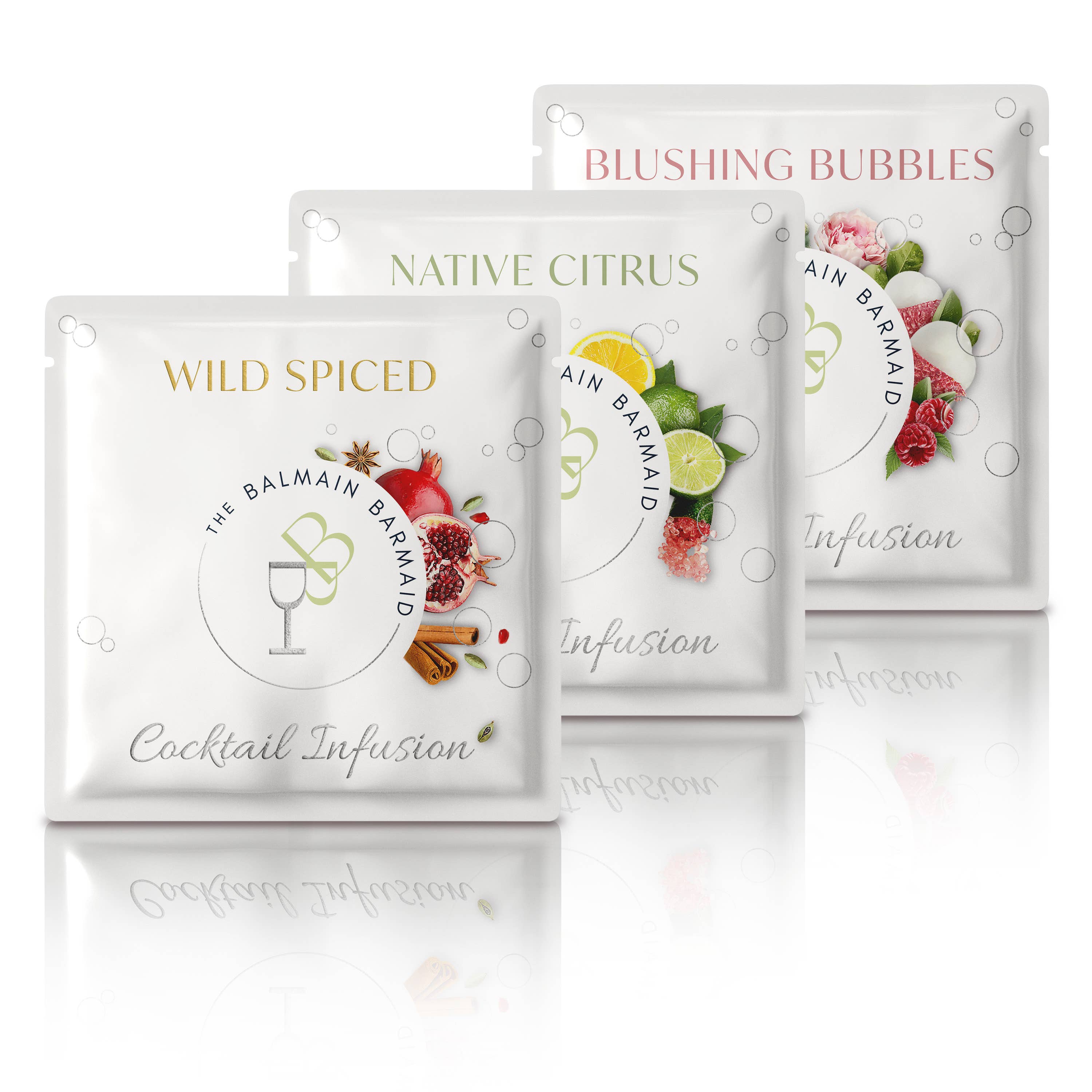 The Balmain Barmaid - Wholesale Cocktail mix/syrup - Tempting Trio Cocktail Infusions (12 sachets per box)4