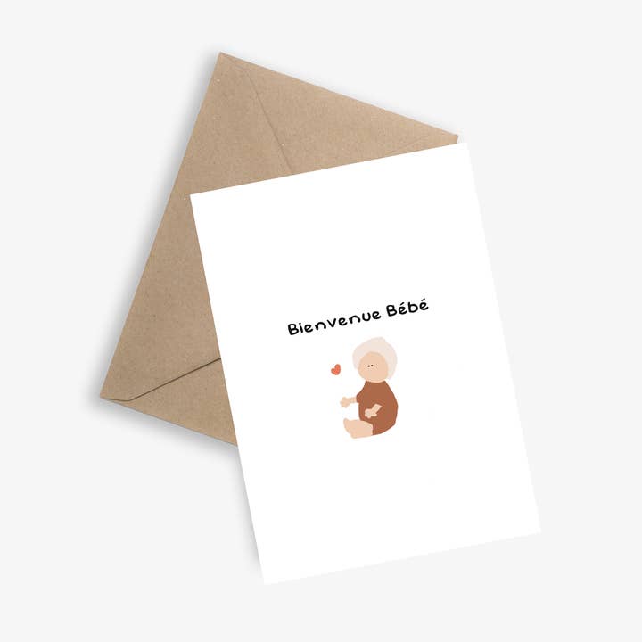 Welcome Baby - Simple Card for wholesale by LE PAPIER GRAPHIQUE