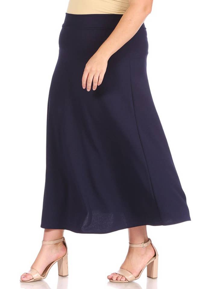 MOA COLLECTION – Saia - Mulher por atacado – Saia Longa Plus Size Flare Linha A para Mulher15
