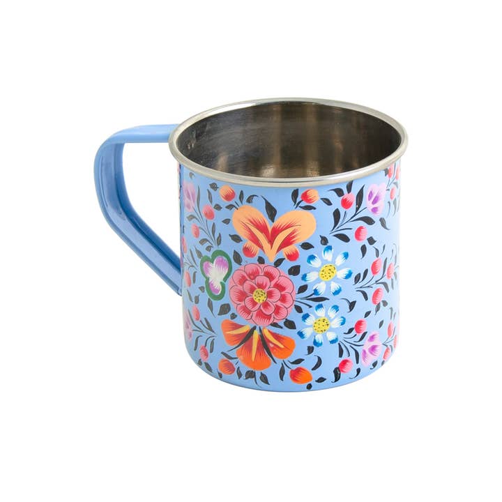 Namaste - Wholesale Coffee Mug - Ketaki Hand Painted Enamel Mug1
