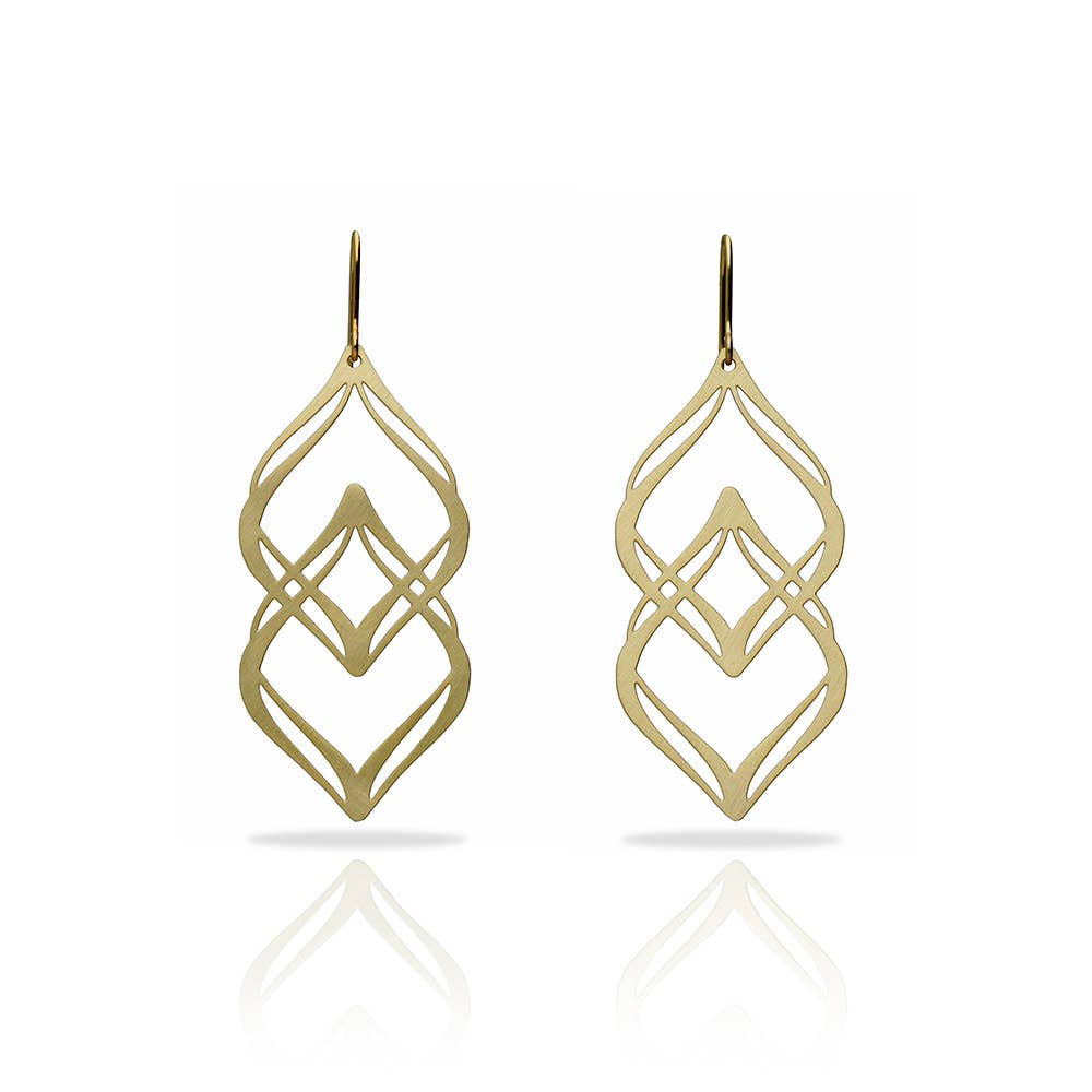 RAS - Wholesale Dangle Earrings - Nirvana Gold Plated Medium Earring0