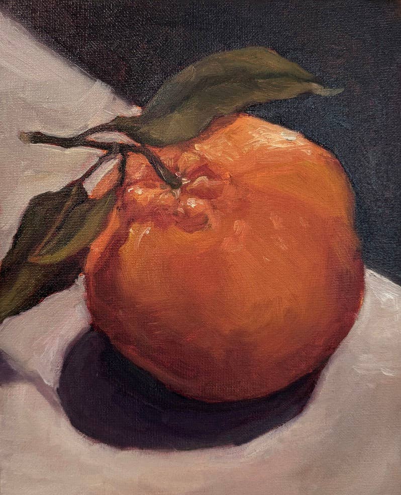 Katie Jo Art - Wholesale Art Print - "Single Orange" Print1