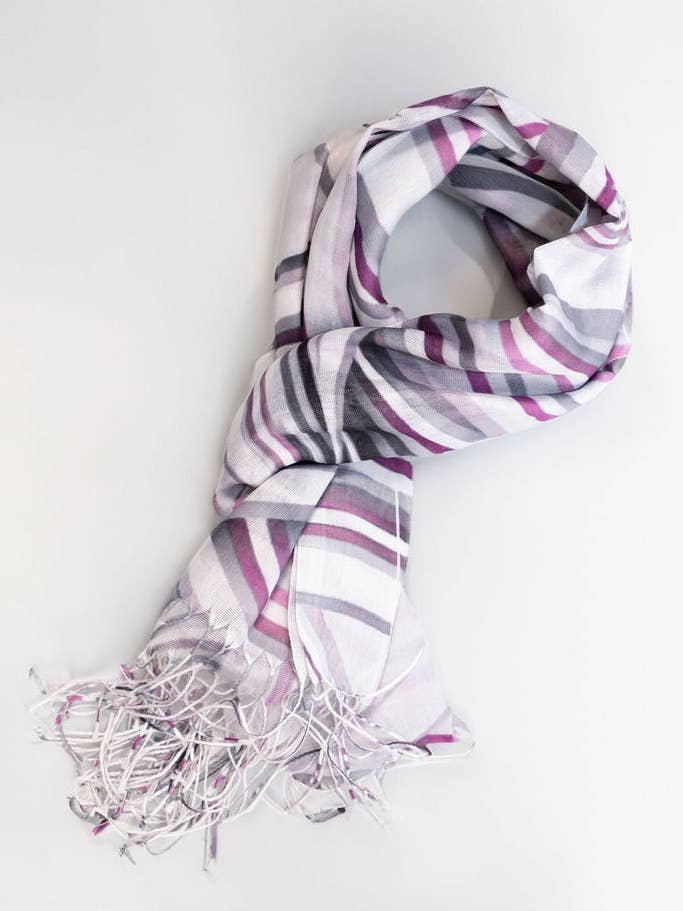 Ribbon Fringe Scarf | A05 for wholesale by Weavermill