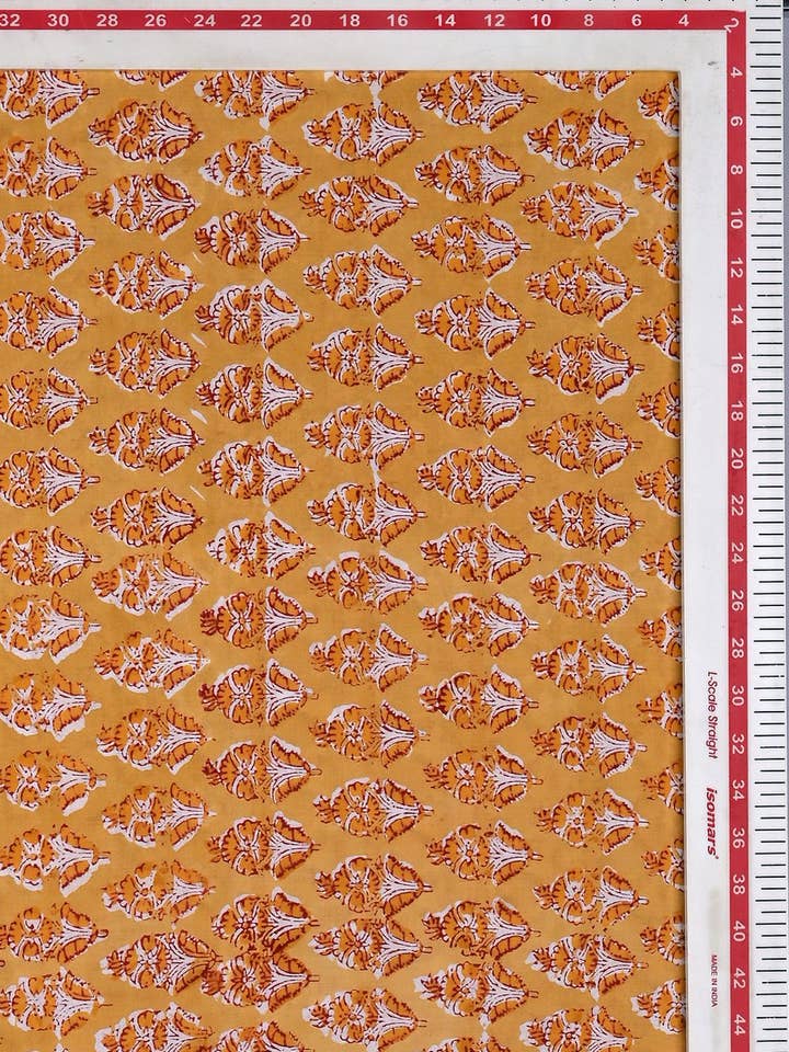 Håndblok Trykte Stoffer - Håndlavet Stof Yardage, stof ved gården for engroshandel hos Jai Texart LLP