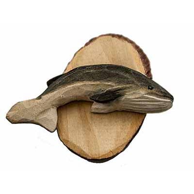 Humpback Whale Wooden Hand Carved Wildlife Magnet for wholesale by Golden Cockerel