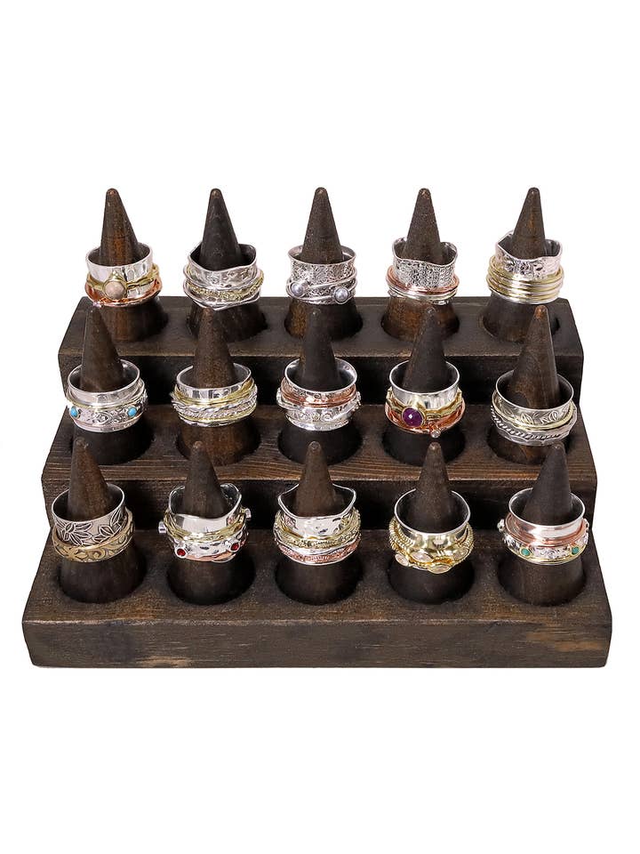 $13.00 Pc x 15 Pcs Spinner Ring Assortment - Sizes 6,7,8 for wholesale by Zoey Simmons