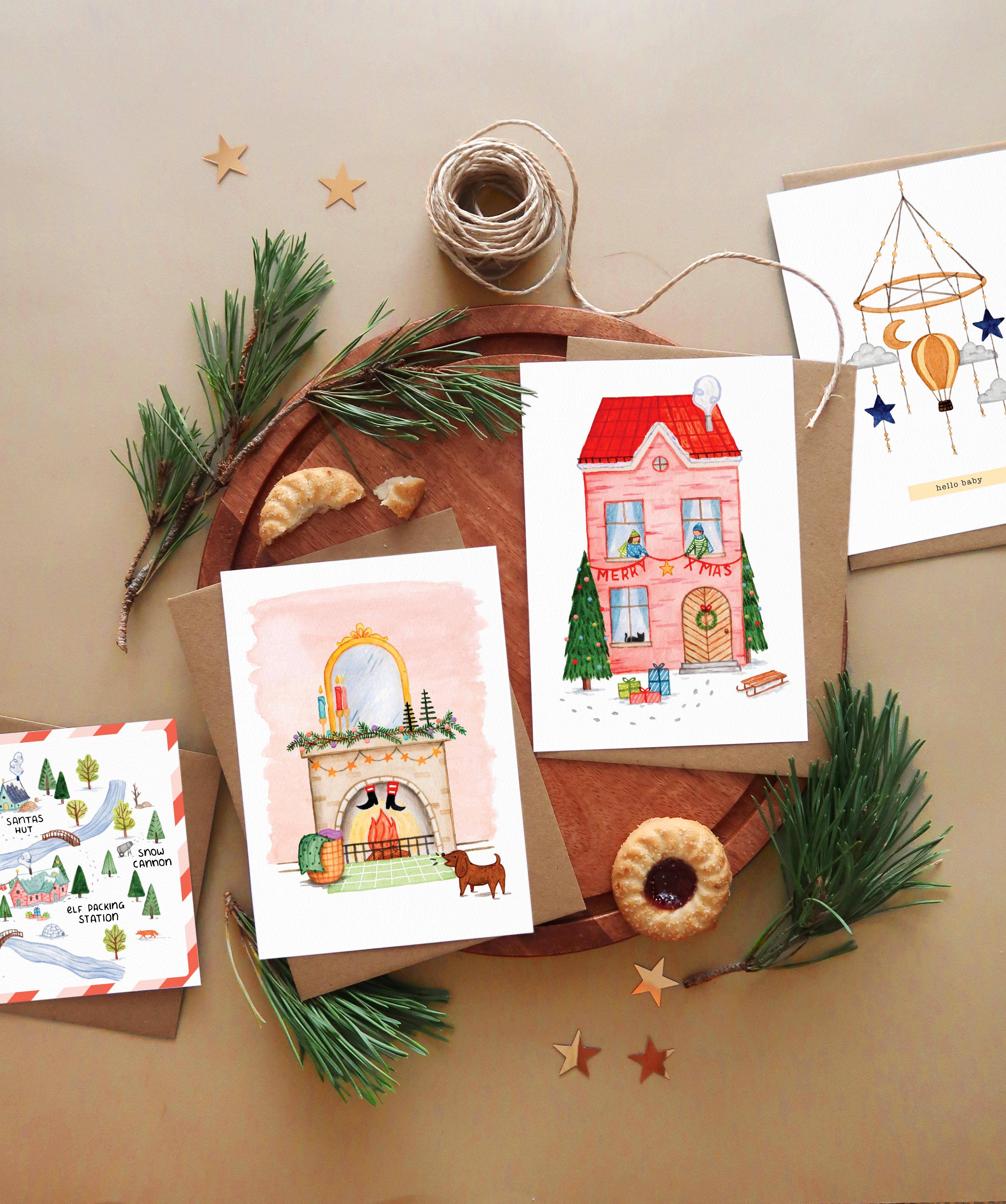 luvter paper - Wholesale Christmas Card - X-Mas House · Folded Card1