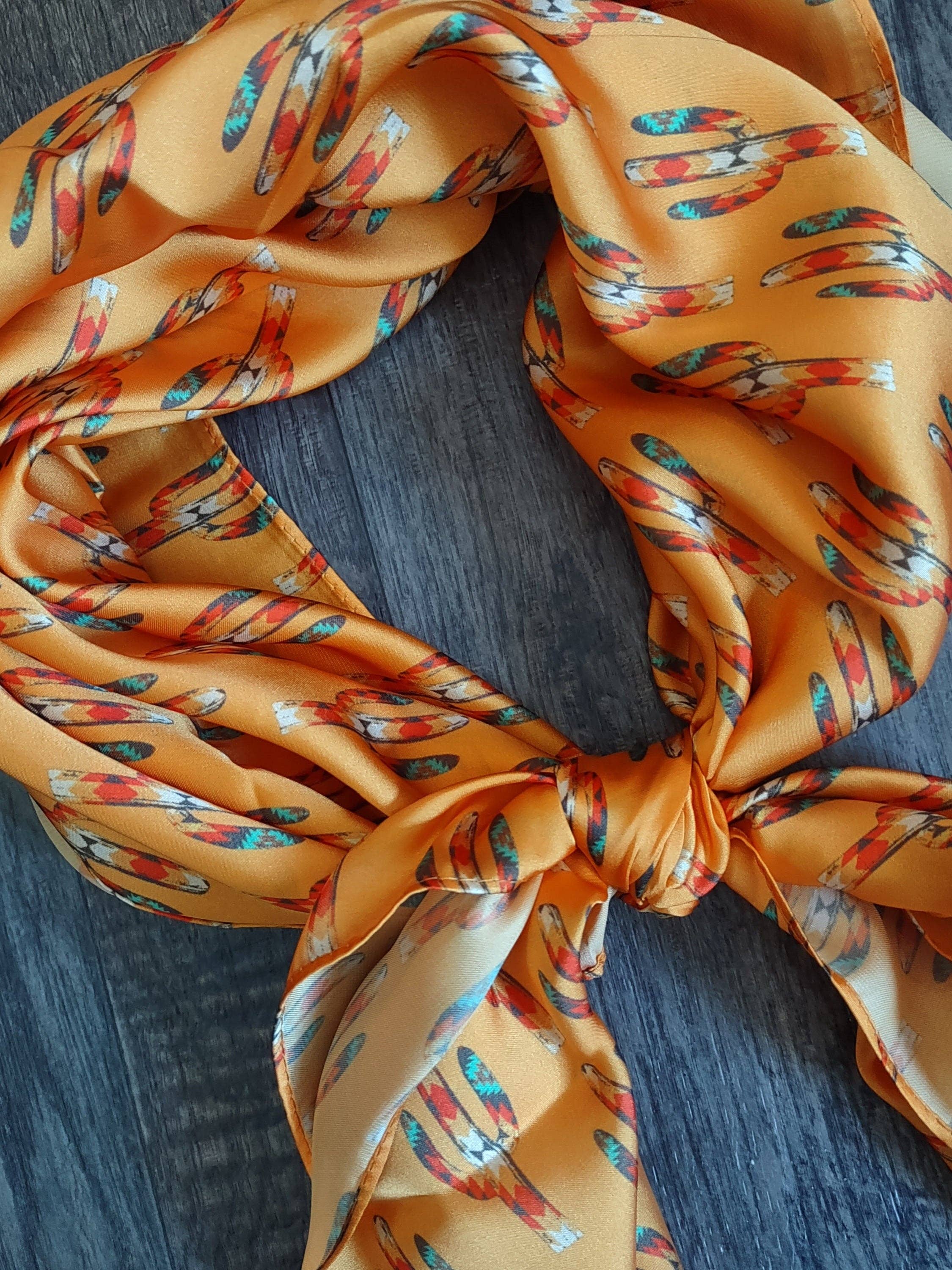 Double B Wild Rags - Wholesale Sjaal - Dames - WILD RAG Donker Mosterd Goud Cactus Cowboy Western Necksjaal Bandana van Double B Wild Rags2