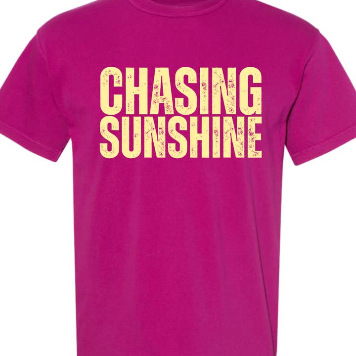 Kiki's Boutique - Wholesale Screen Printed T-Shirt - Women's - Chasing Sunshine Comfort Color Tee 2