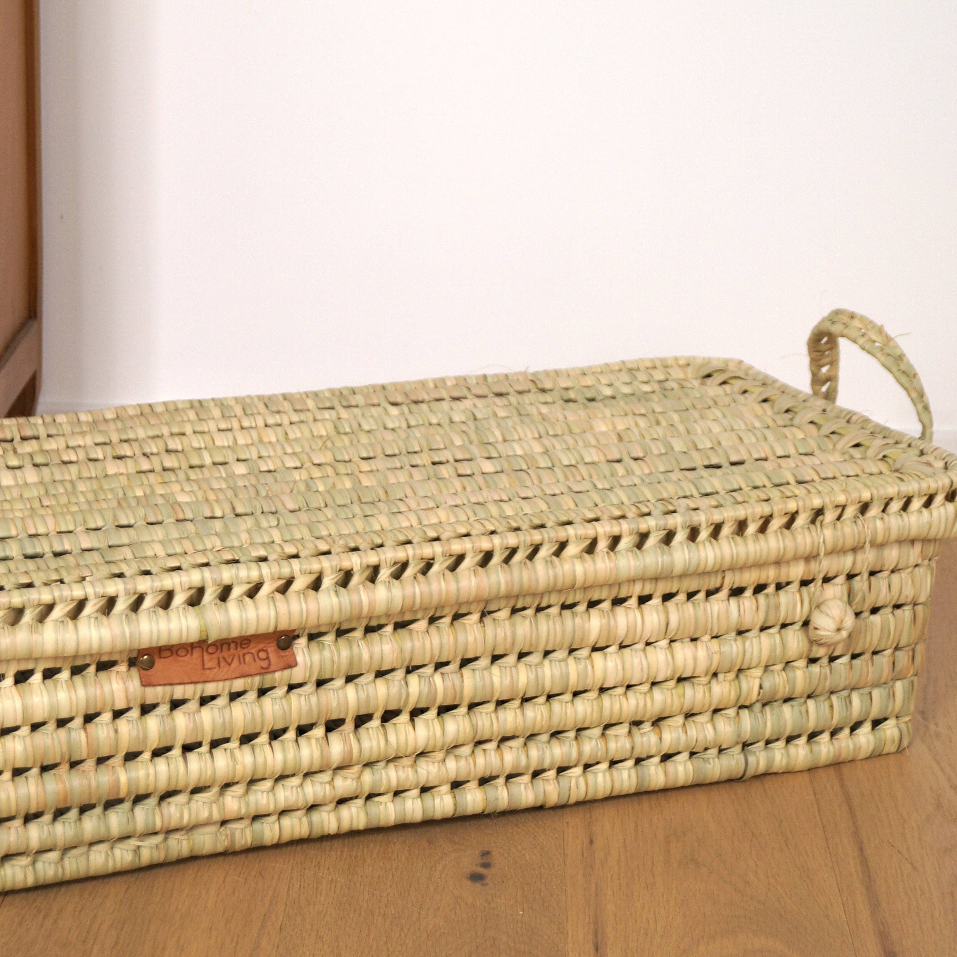 Bohome Living - Wholesale Basket - Underbed basket in palm leaves 100cm2