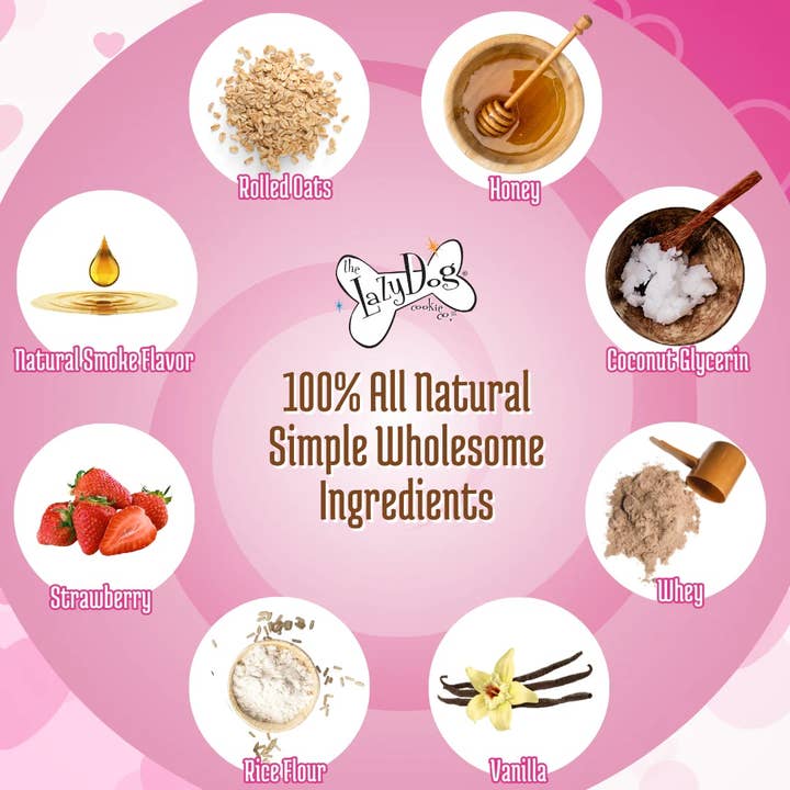 Pet Palette Distribution - Wholesale Pet Treats - Dog - Lazy Dog Mutt Mallows Strawberry Smoochies Dog Treat 5oz4