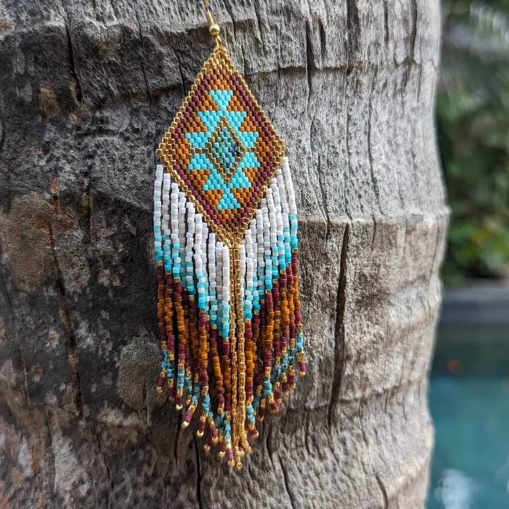 Agua del Río - Wholesale Tassel Earrings - Earrings handmade with Miyuki beads - VALPARAÍSO1