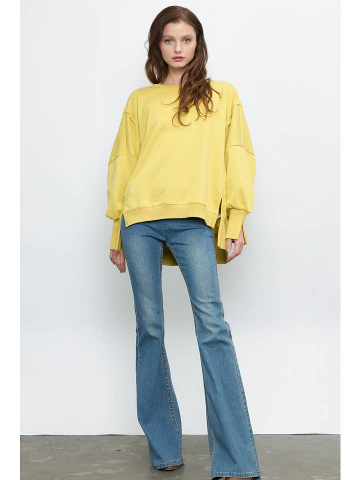 Newbury Kustom - Wholesale Sweatshirt - Women's - 50965 - BOXY FIT SEAM DETAIL SWEATSHIRTS17
