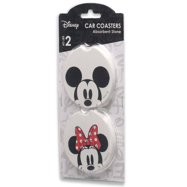 Open Road Brands, LLC - Wholesale Car Coaster - Unisex - Disney Mickey & Minnie Mouse Car Coasters
