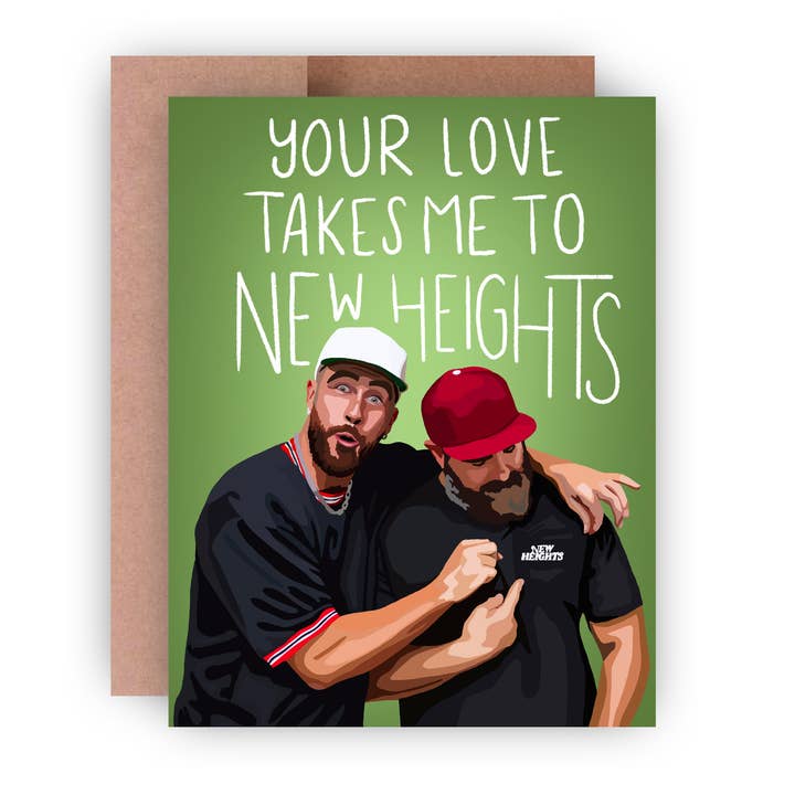 Your Love Takes Me To New Heights Greeting Card for wholesale by Paper Rings Press