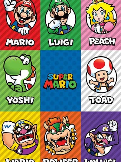 Super Mario - Character Grid Poster for wholesale by Pyramid America