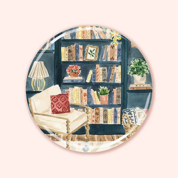 Cosy Book Nook 3" Fridge Magnet | Book Lover for wholesale by Almeida Illustrations