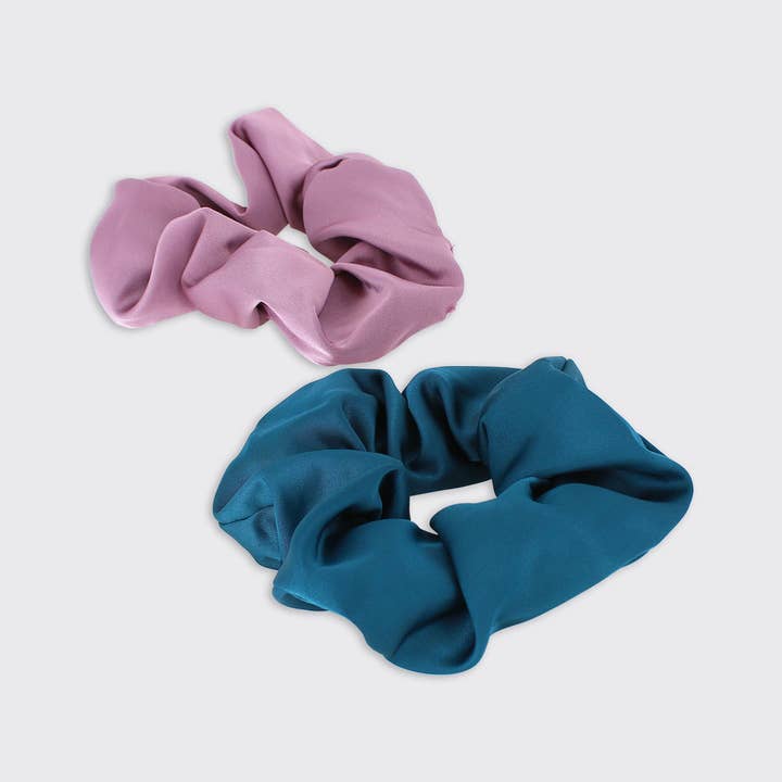 Forever England / Millie Mae – wholesale Scrunchie - Women’s – Set of 2 Satin Scrunchies2